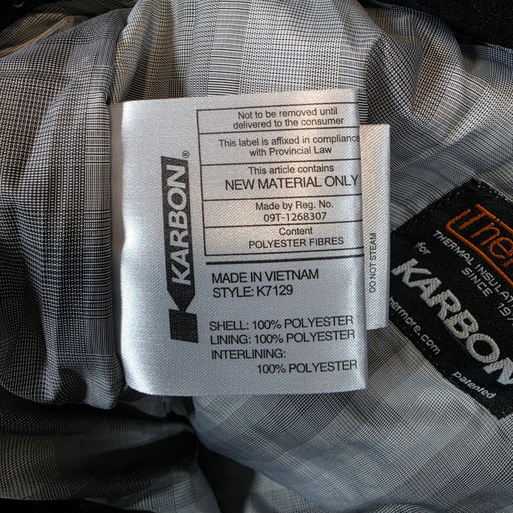 Karbon Ski Pants Mens 2XL Black Thermore Insulated Snowboard Trousers K7129 - Picture 7 of 14